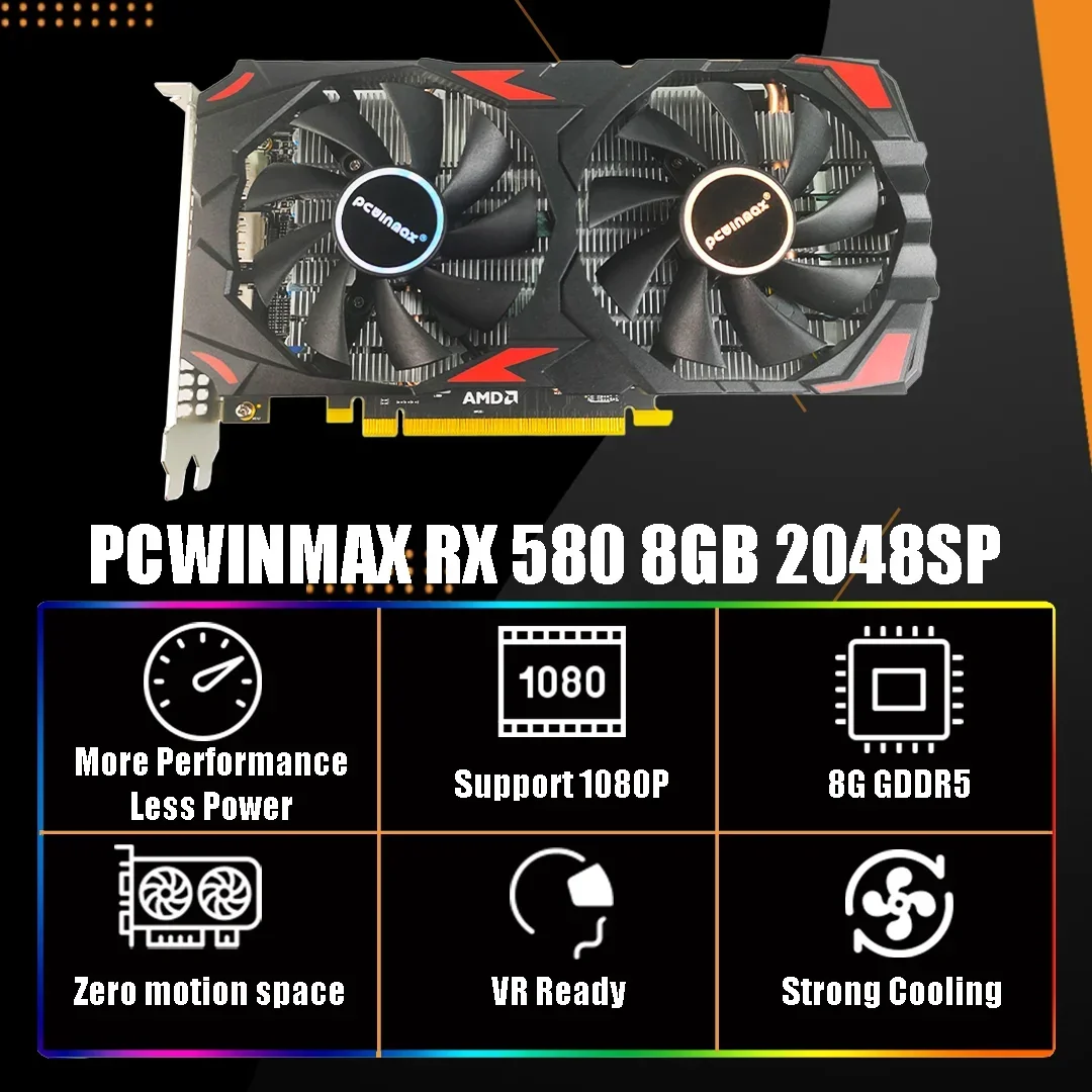 PCWINMAX Radeon RX 580 2048SP  - Video Gaming & Esports Usd Acc 评论和价格