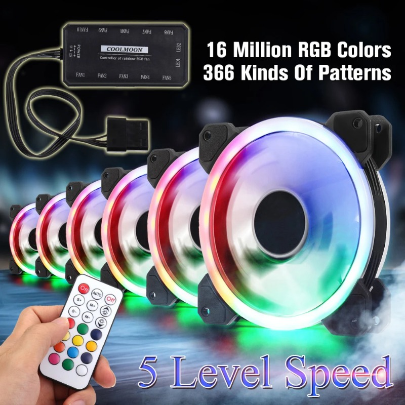 120mm RGB Quiet Adjustable PC  - Esports Gaming Fan 评论和价格