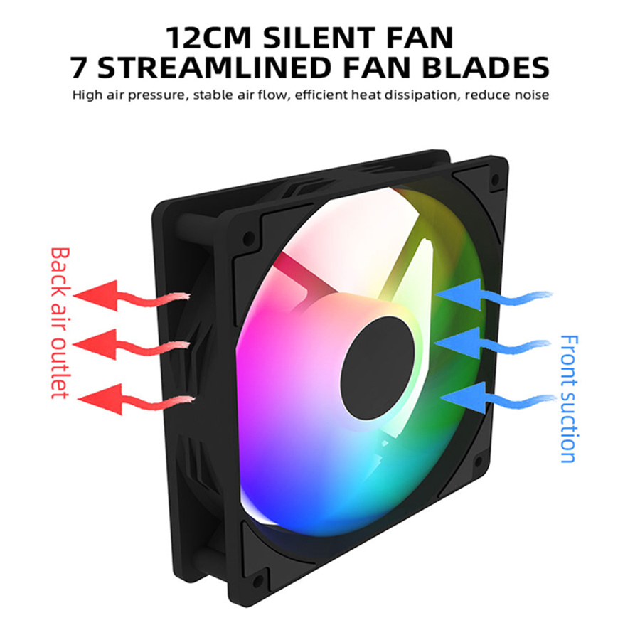 120mm PC Case Fan 12V RGB Cycl - Esports Gaming Fan 评论和价格