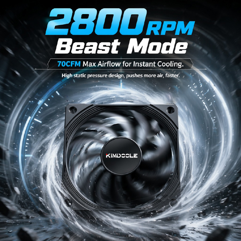 Kimdoole 9015 Ultra Thin PC Fa - Esports Gaming Fan 评论和价格